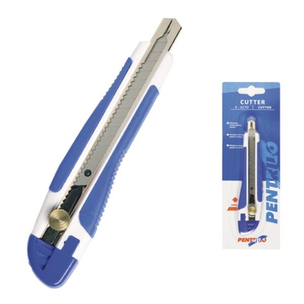Cortador reforzado 9mm. Blister marca Pentrilo